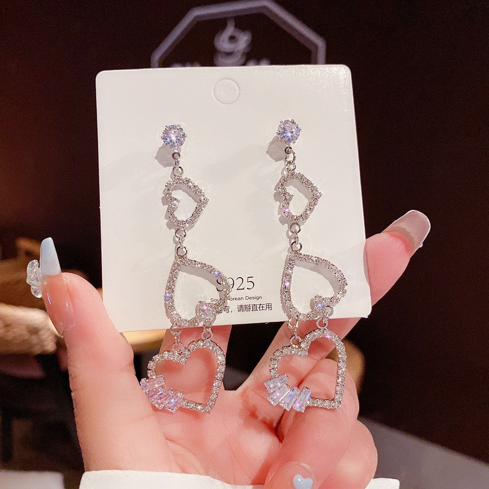 Women's Vintage Tassel Diamond High-grade Ear Minority Earrings