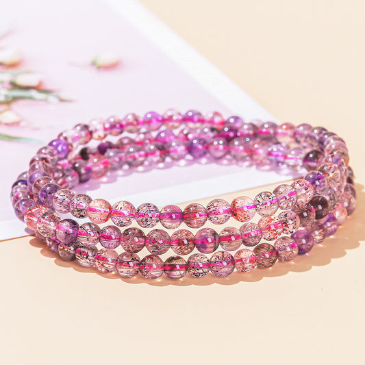 Jewelry Natural Super Seven Garnet Colorful Bracelets