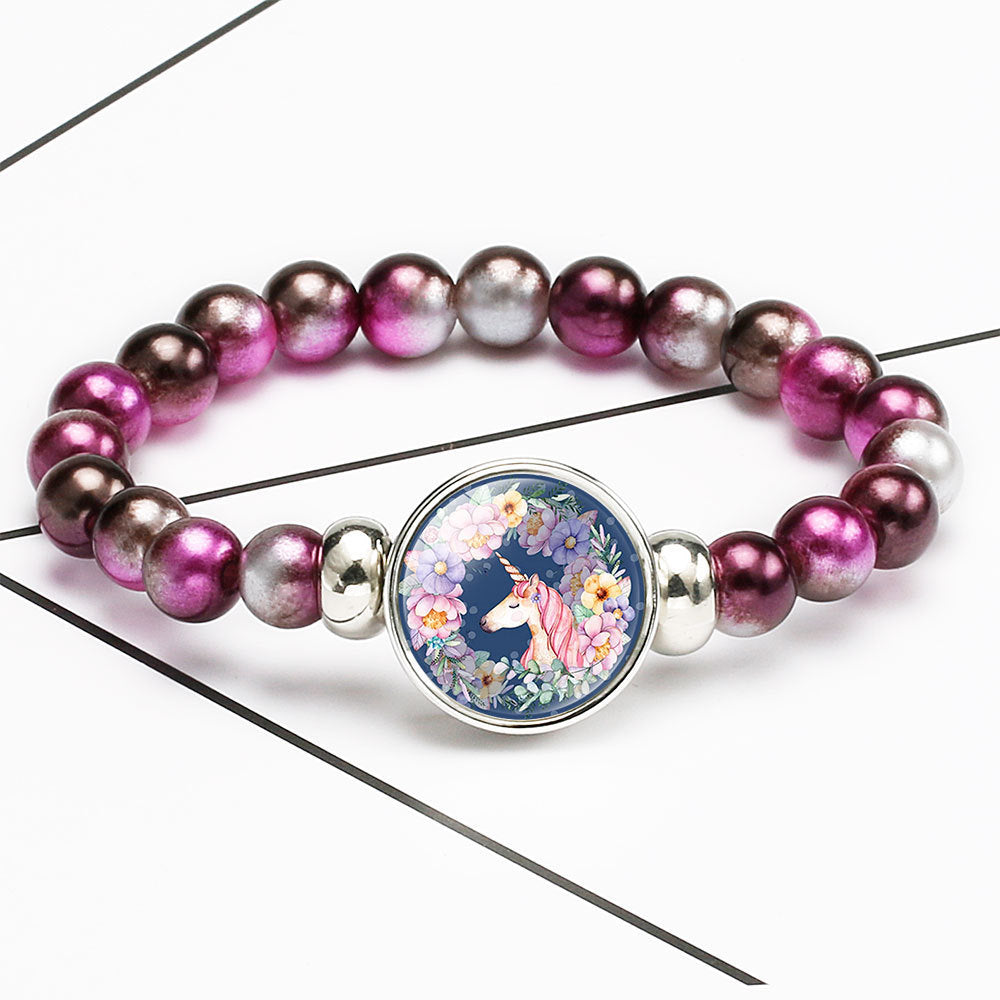 Children's Creative Cartoon Unicorn Telescopic Pegasus Rainbow Bracelets