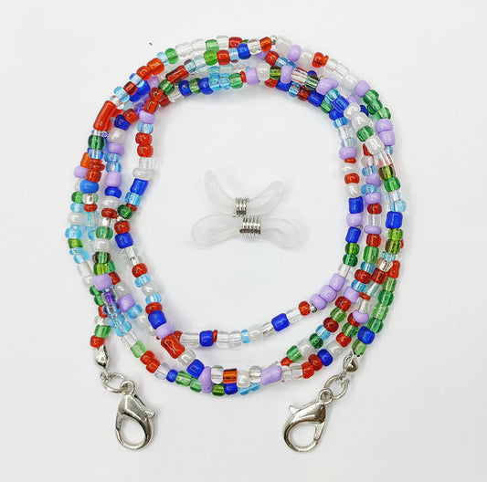 Mask Lanyard Glass Beads Eyeglasses Chain Necklaces
