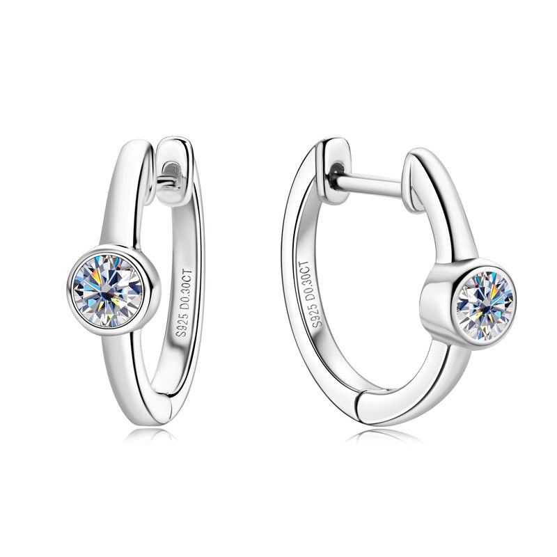 Women's & Men's Fashion Simple Color Moissanite Sterling Earrings