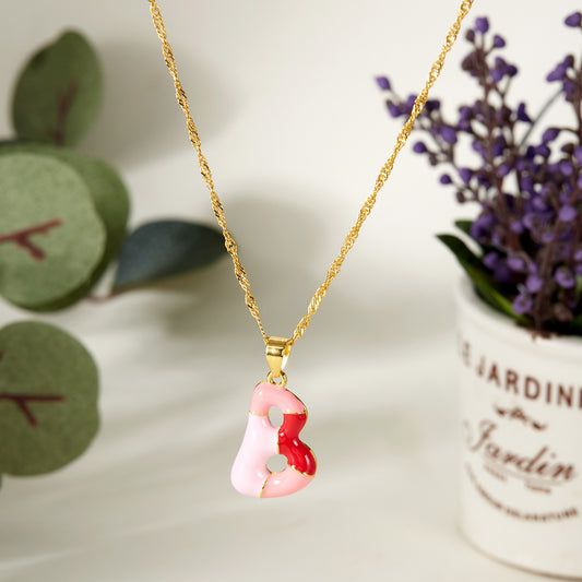Epoxy Capsule Bubble Sense Dopamine Letter Necklaces