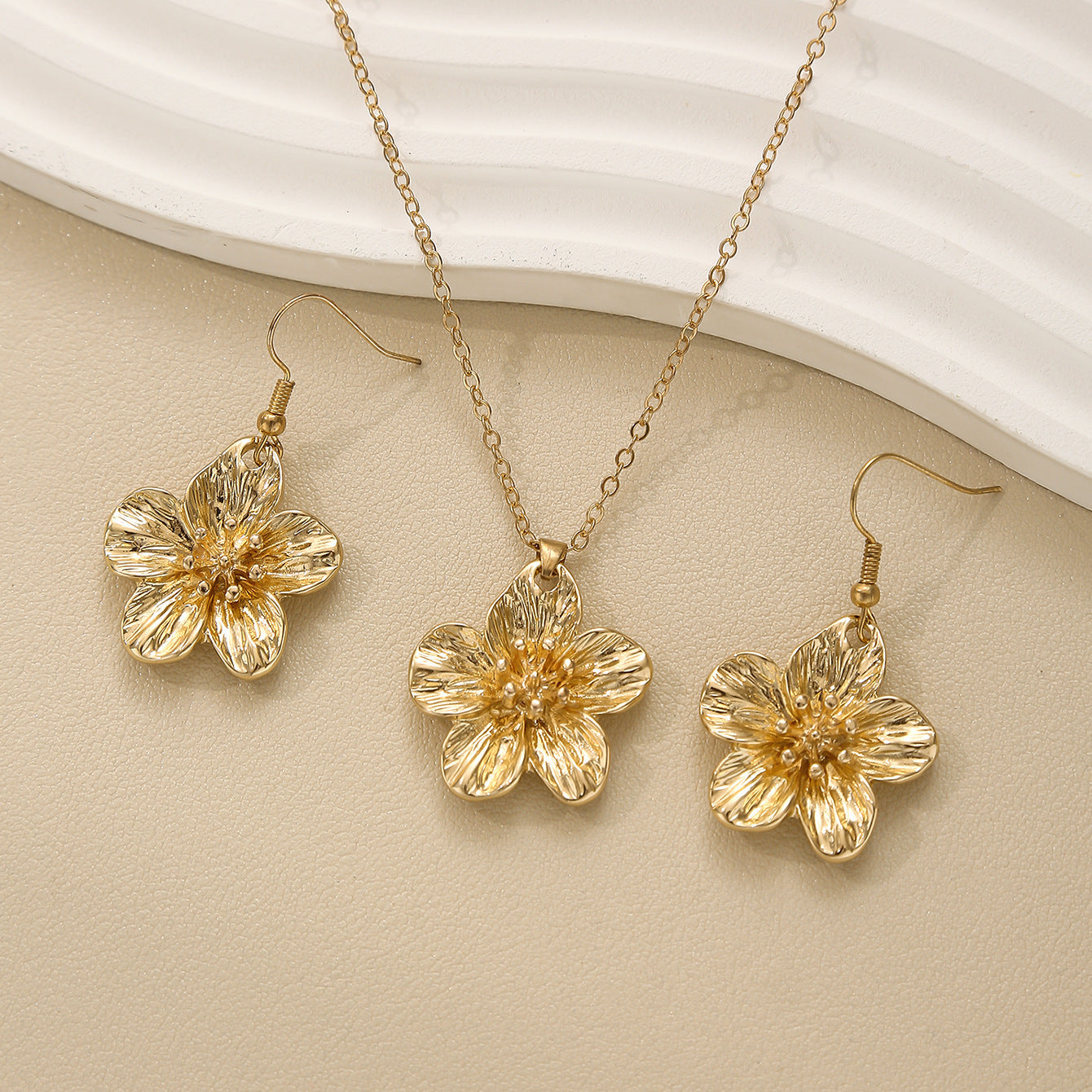 Peach Heart Suite High-grade Versatile Design Light Luxury Jewelry Set