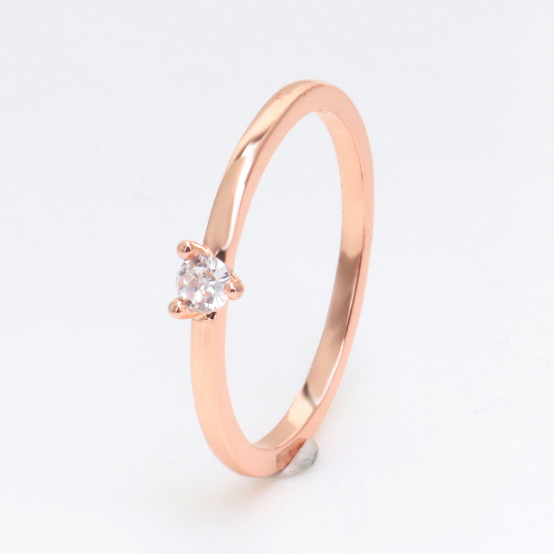 Stone Simple Fashion Small Fresh Rhinestone Rings