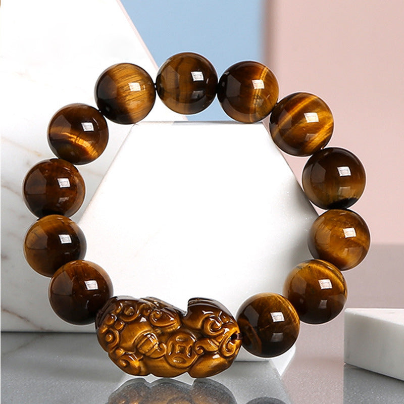 Men's Jewelry Yellow Tiger's Eye Pi Simple Bracelets