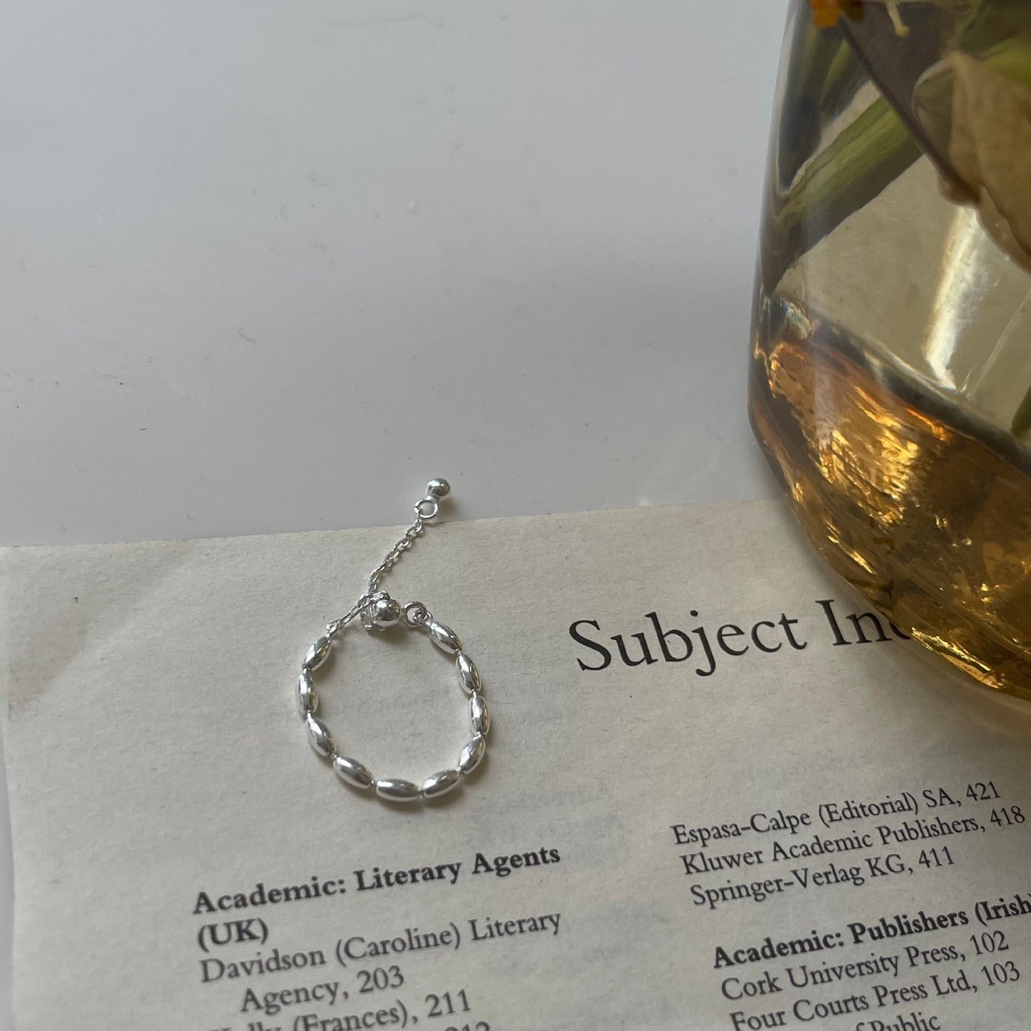 Women's Style Sier Pull Adjustable Retro Fashion Flower Tassel Rings