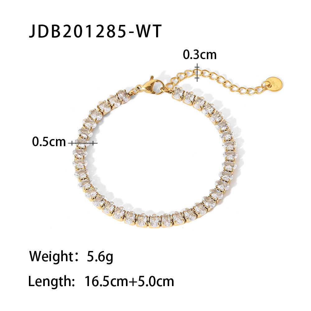 Niche Gold Chain Stainless Steel Zircon Bracelets