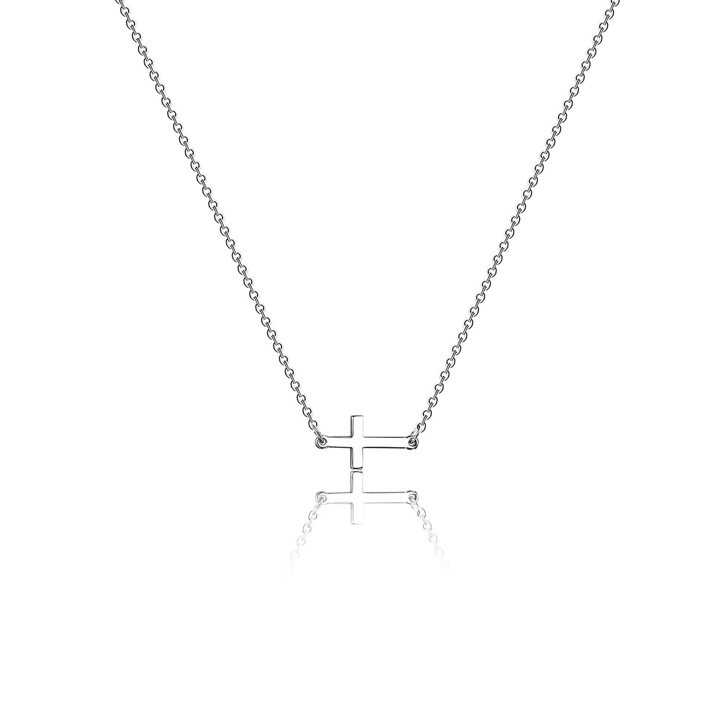 Women's Stainless Steel Cross Chain Clip Beads Bead Refined Necklace