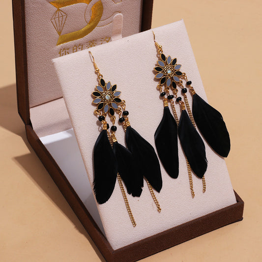 Chain Tassel Feather Elegant Fashion Your Earrings