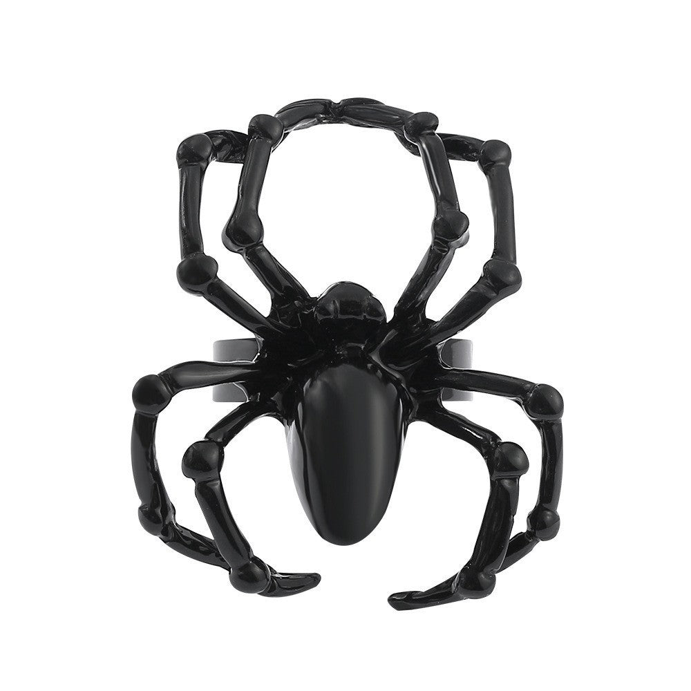 Spider Dark Punk Design High Sense Christmas Metal Rings