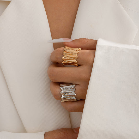 Hip Hop Style Super Large Irregular Rings