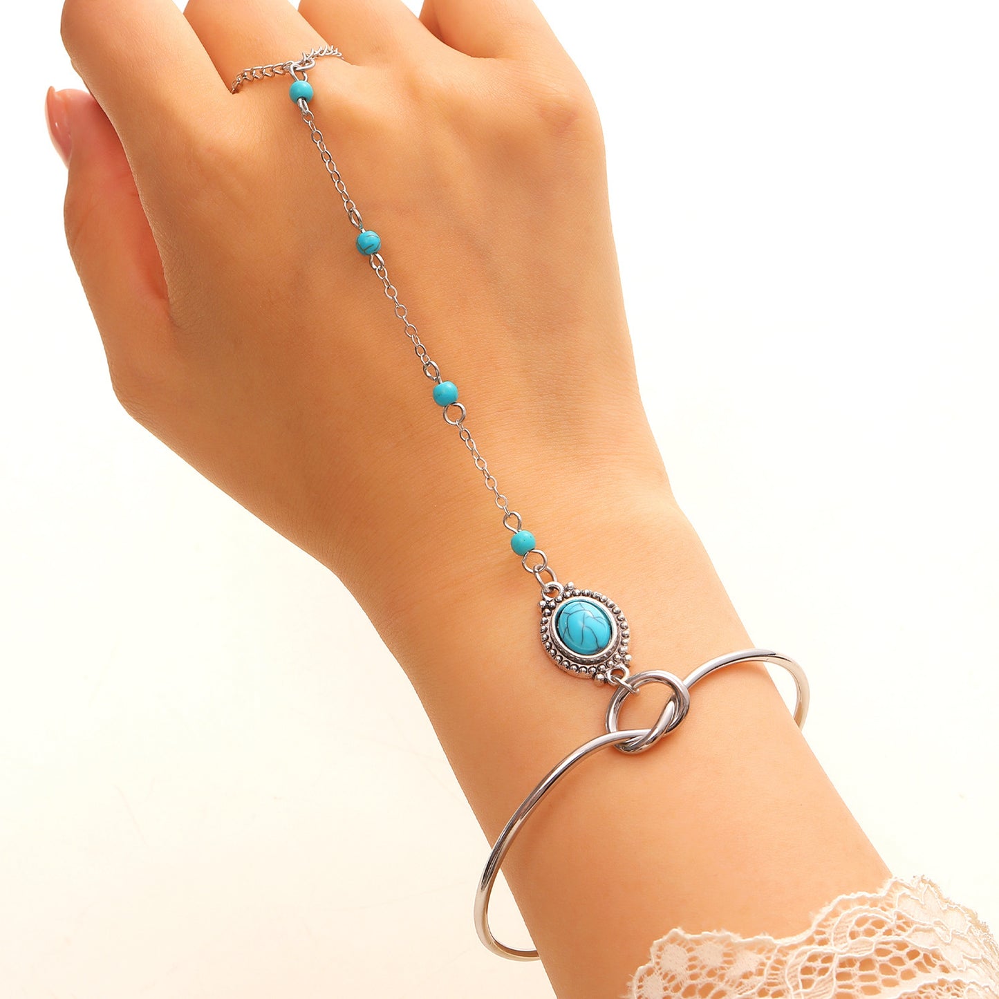 Butterfly Love Pearl Finger Hip Hop Exaggerated Bracelets