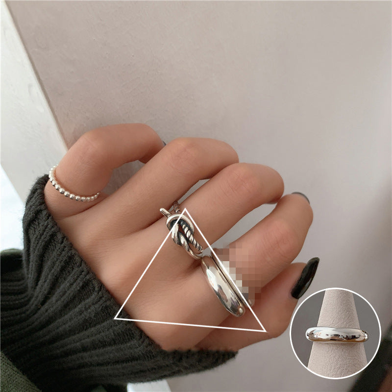 Women's Letters Fashion Elegant Sier Simple Loving Rings