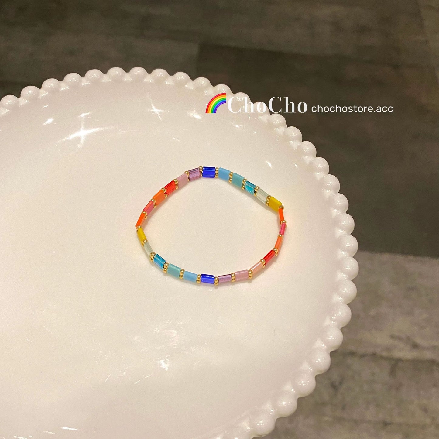 Summer Rainbow Color Dopamine Wear Design High-grade Personality Girlfriends Bracelets