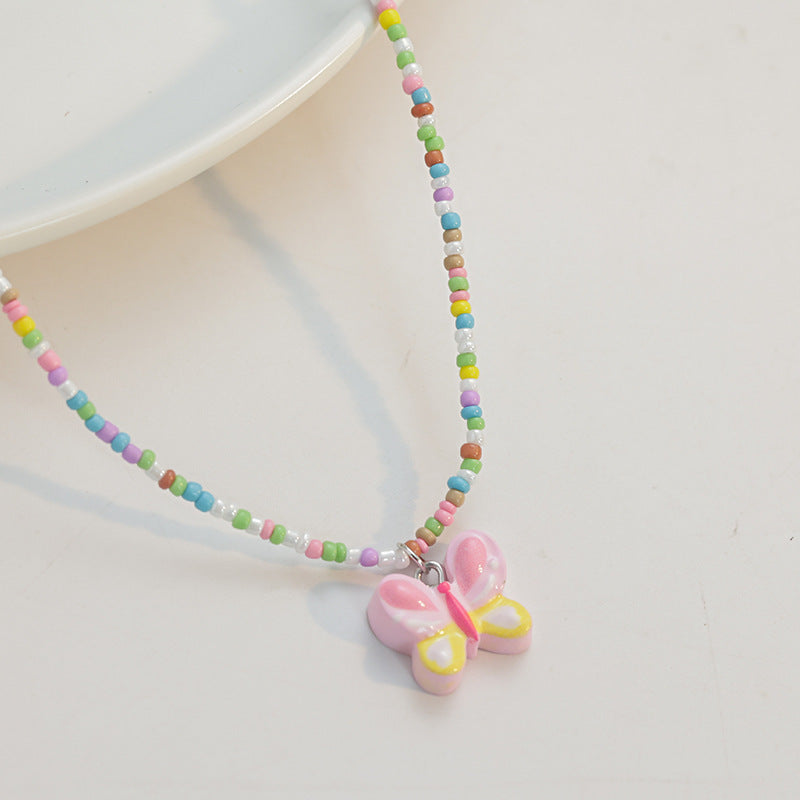 Pearl Daisy Color Beaded High Fashion Necklaces