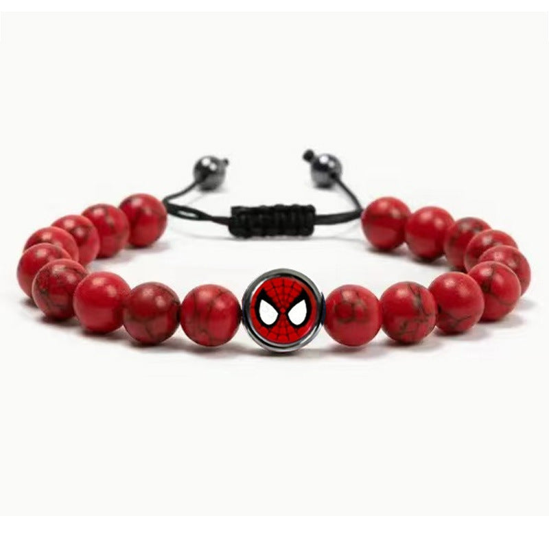 Men's Black Silk Frosted Woven Football Fashion Tigereye Bracelets