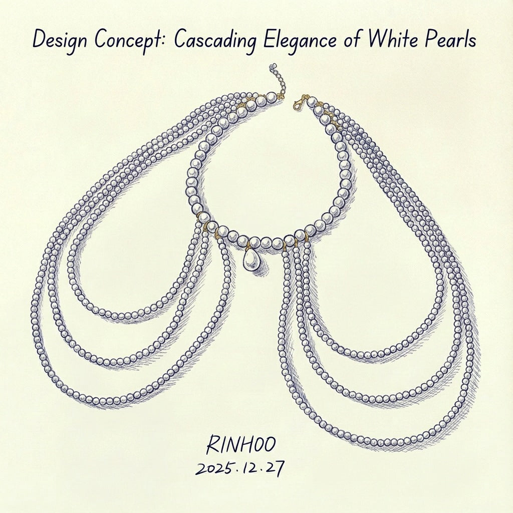 Vacation Style Stringed Pearls Tassel Body Necklaces