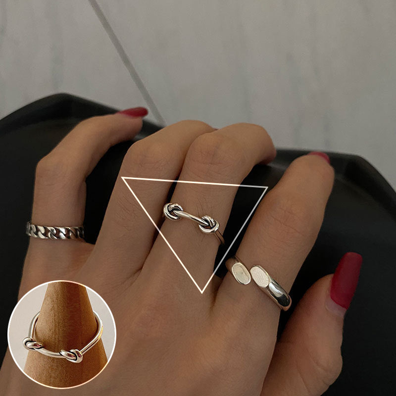 Women's Letters Fashion Elegant Sier Simple Loving Rings