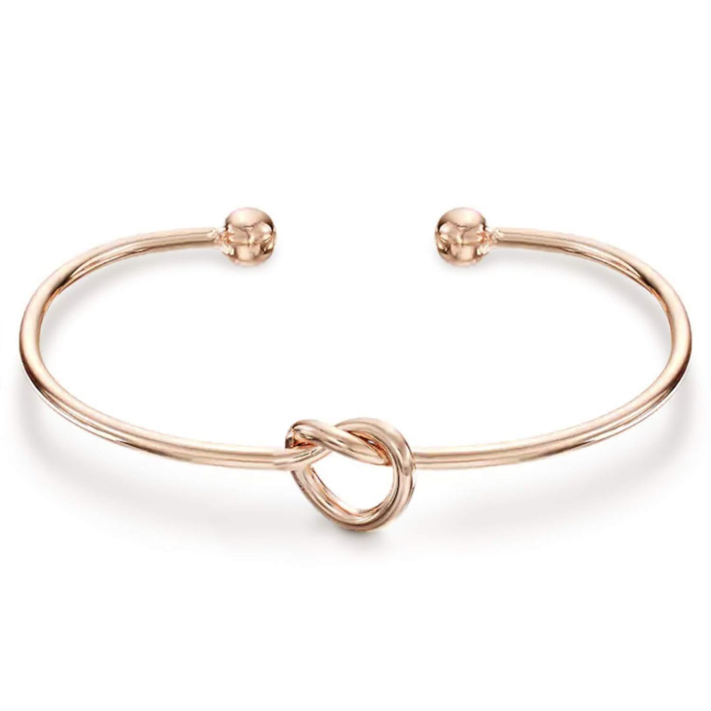 Simple Heart Cross Open Mouth Rose Gold Bracelet
