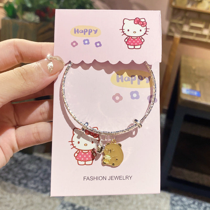 Card Bear Bell Cartoon Cute Small Bracelets