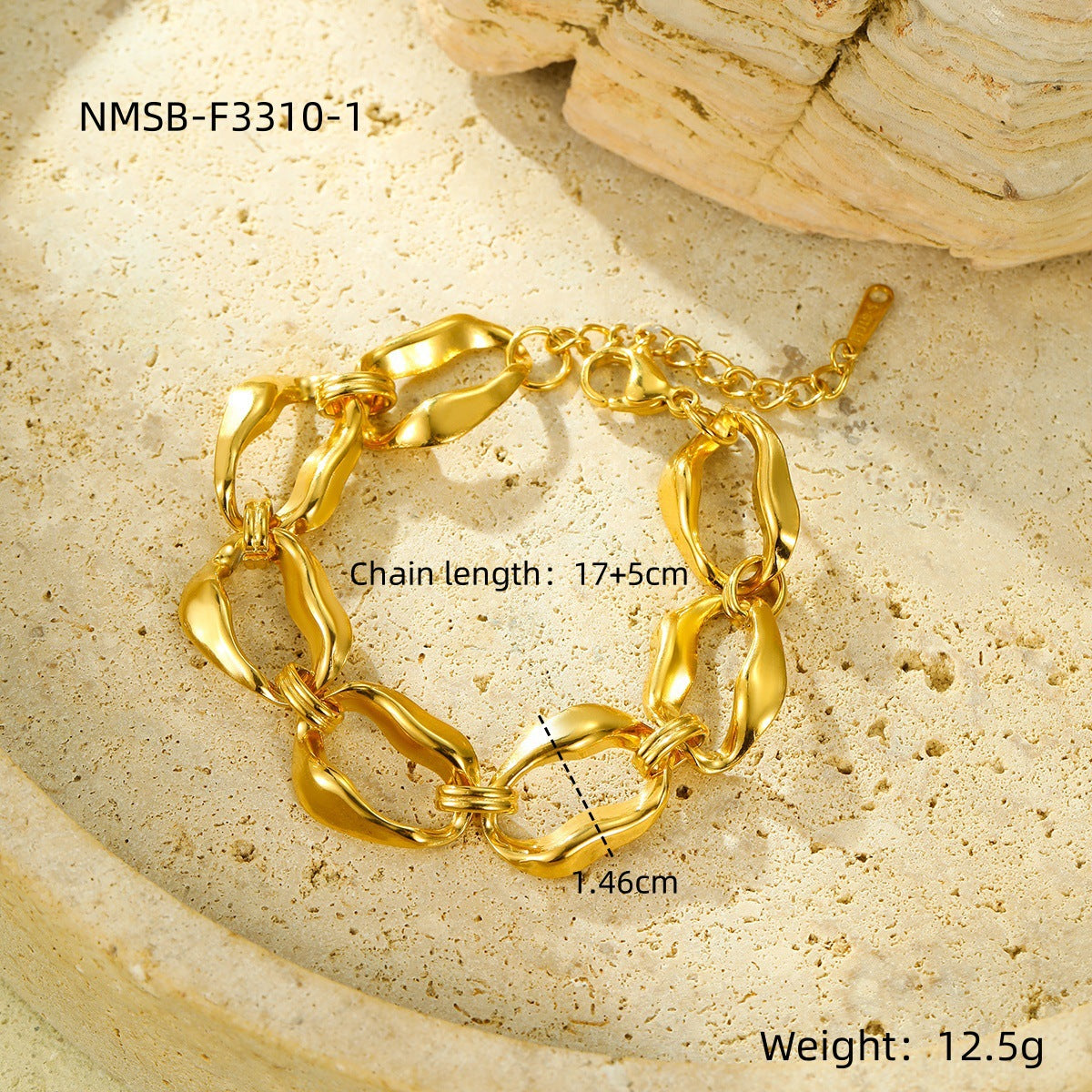 Women's Titanium Steel Gold-plated Stainless Inlaid Zircon Bracelets