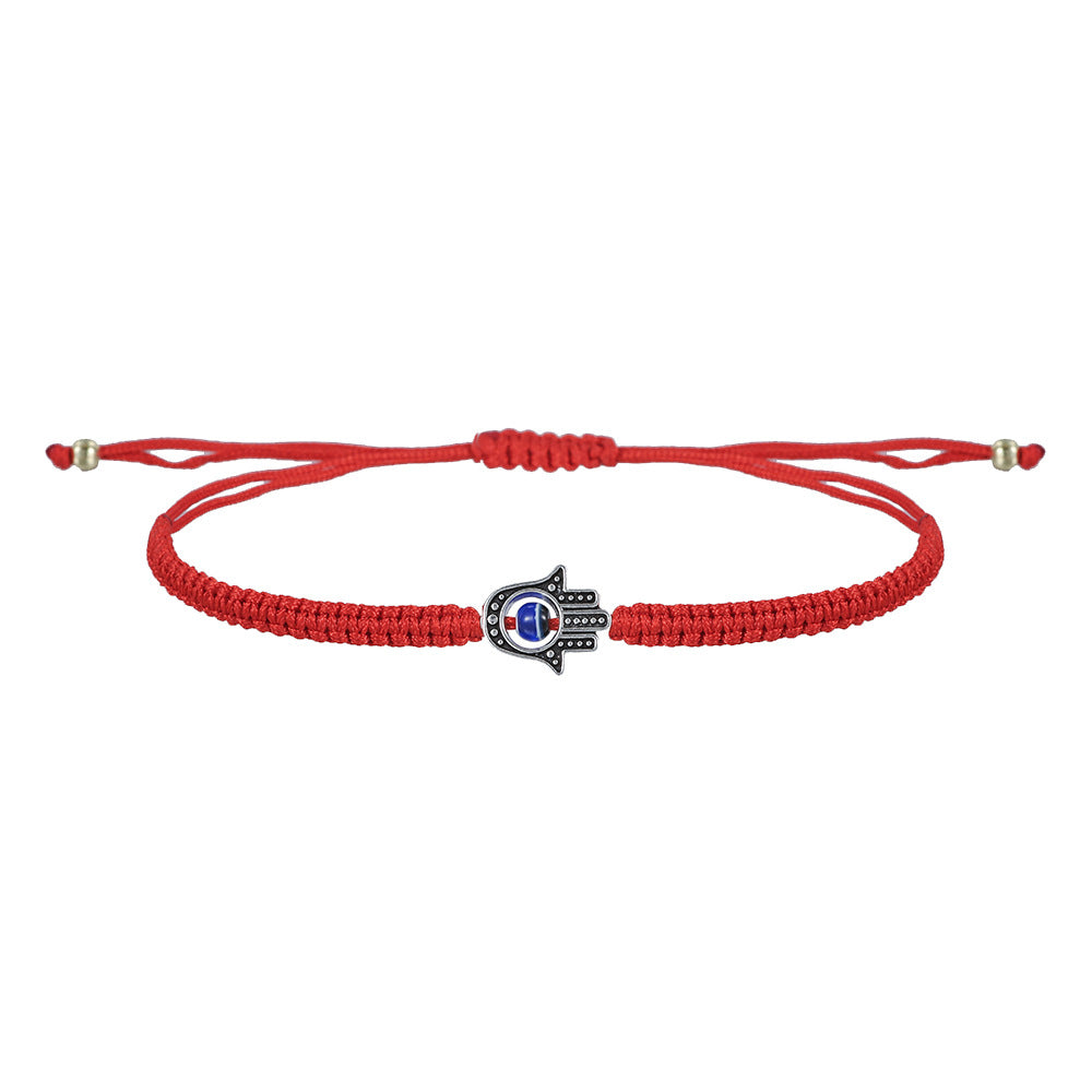 Woven Fatima Palm Evil Eye Red Rope Bracelets