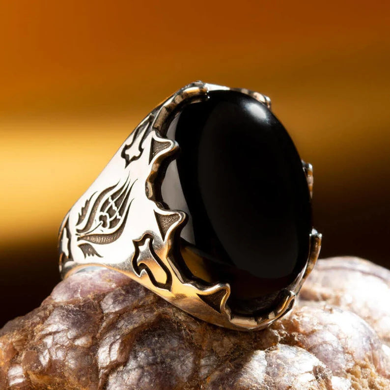 Men's Zircon Punk Business Style Fashion Inlaid Rings