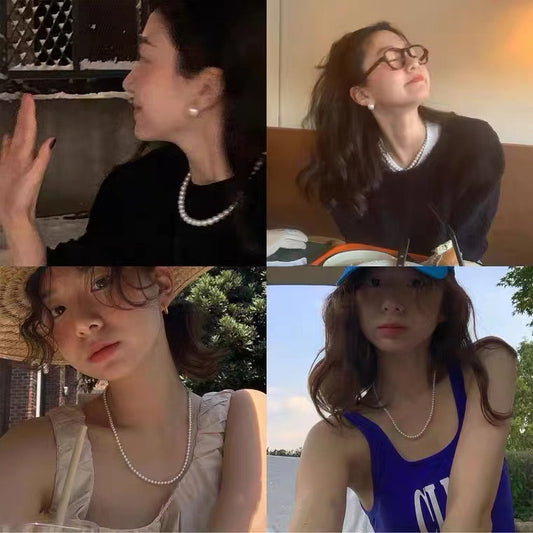 Glass Pearl Clavicle Fashion Simple Special Necklaces