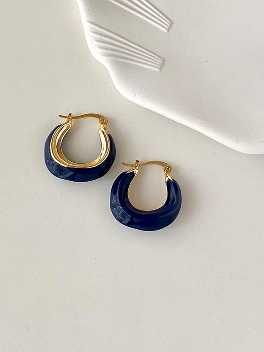 Blue Ear Cold Style Niche Design Earrings