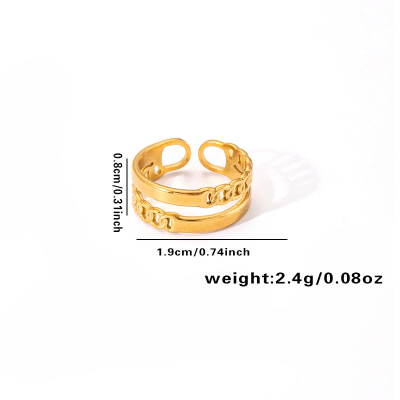Fashion Rhinestone Zircon Open End Circle Rings