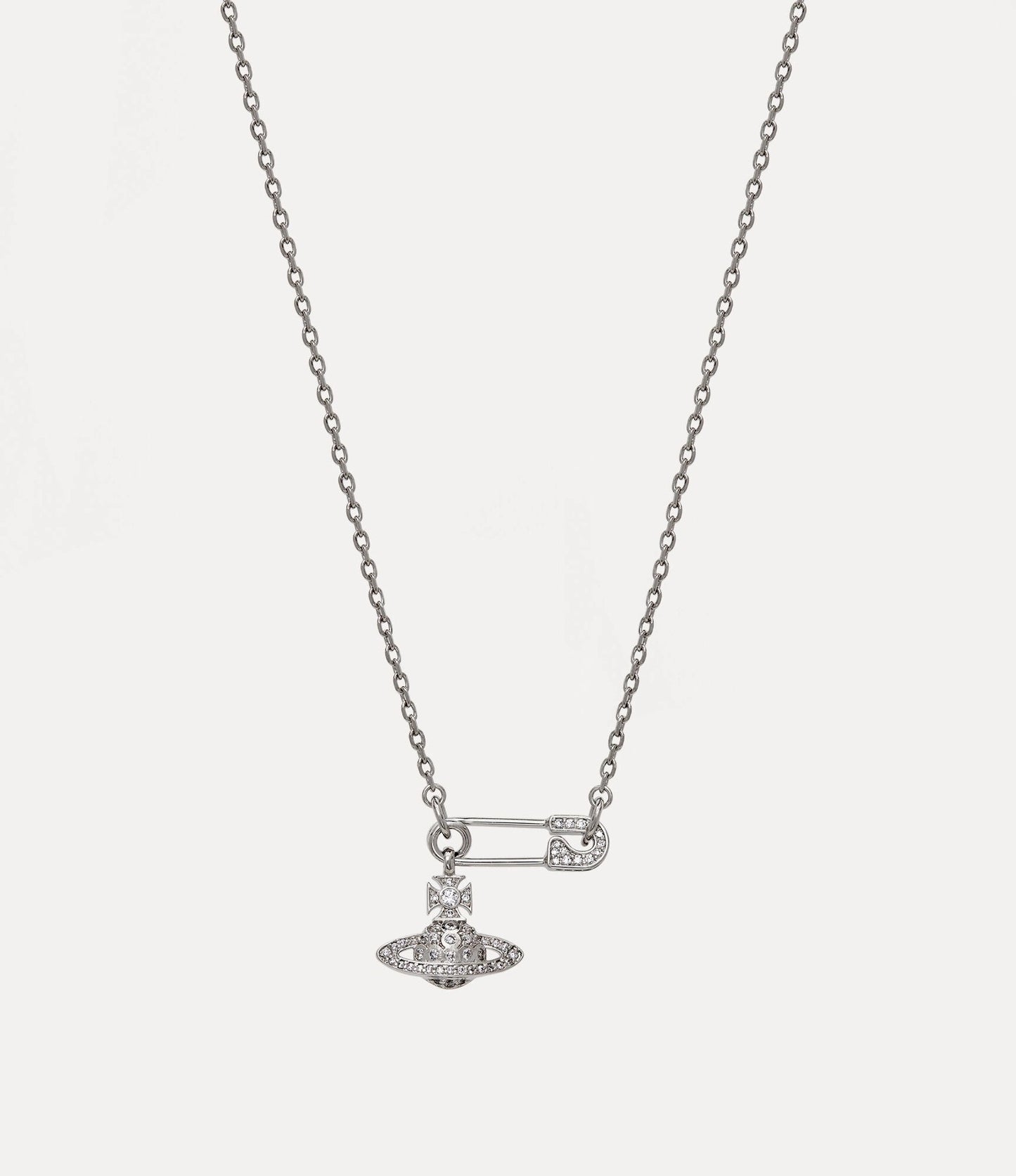 Women's Sterling Sier Classic Saturn Pearl Pin Necklaces