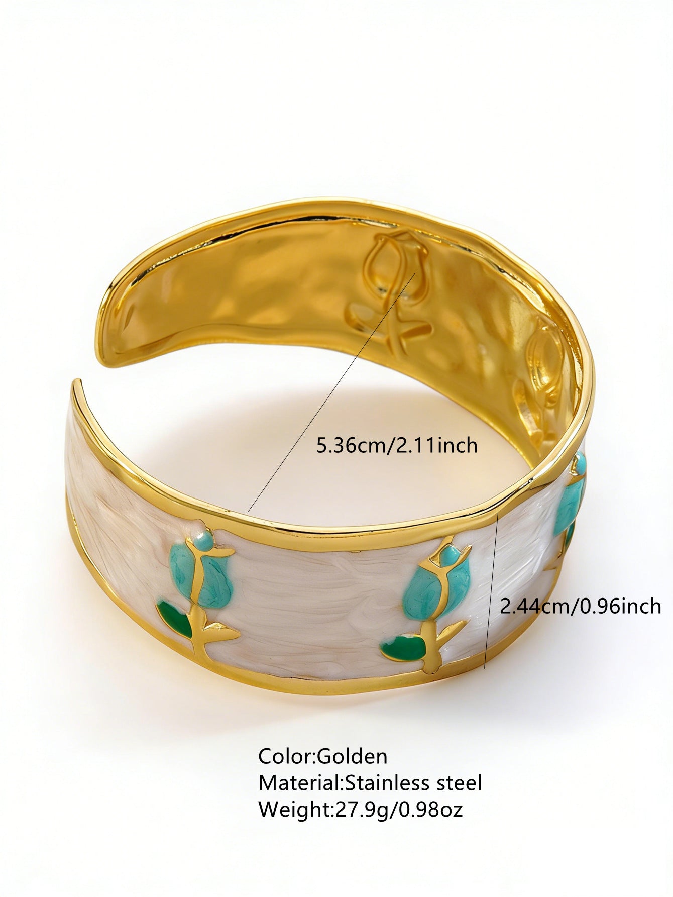 Steel Oil Dripping Cherry Special Interest Light Luxury Flowers Openings Bracelet