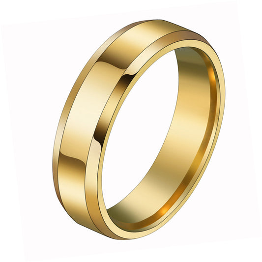 Can Carve Writing Double Beveled Titanium Rings