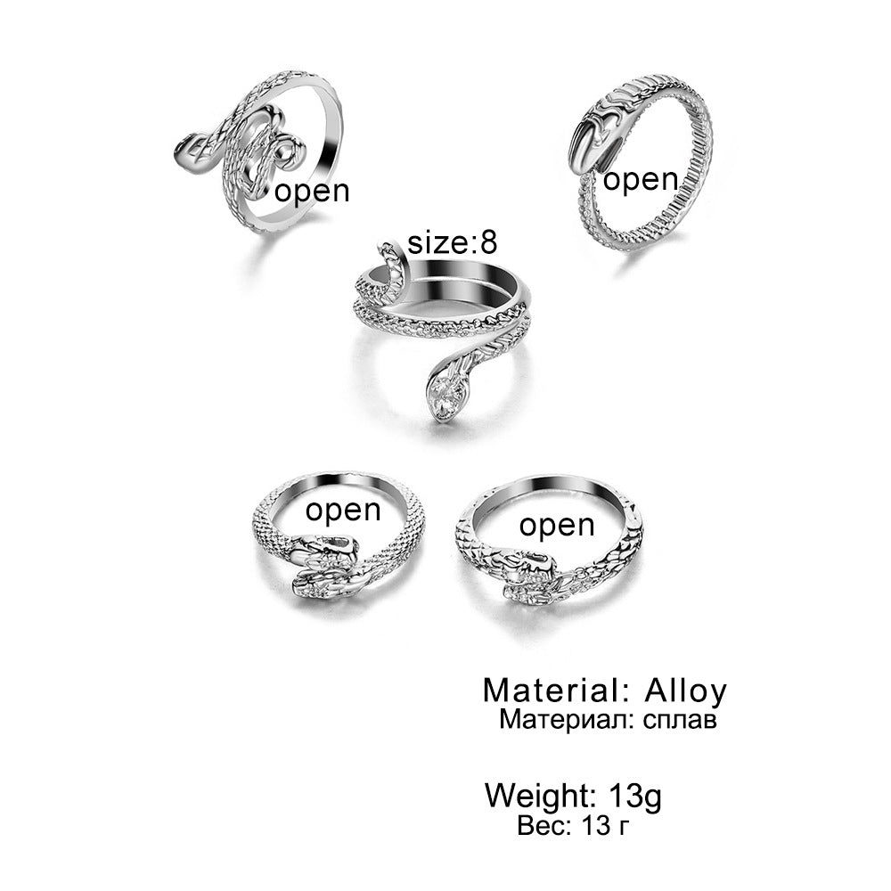 Sier Adjustable Hip Hop Index Finger Rings
