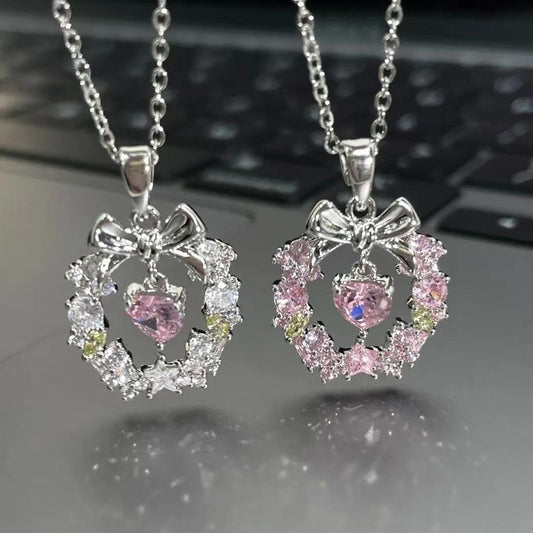 Garland Bow Cute Sweet Cool Sweater Necklaces