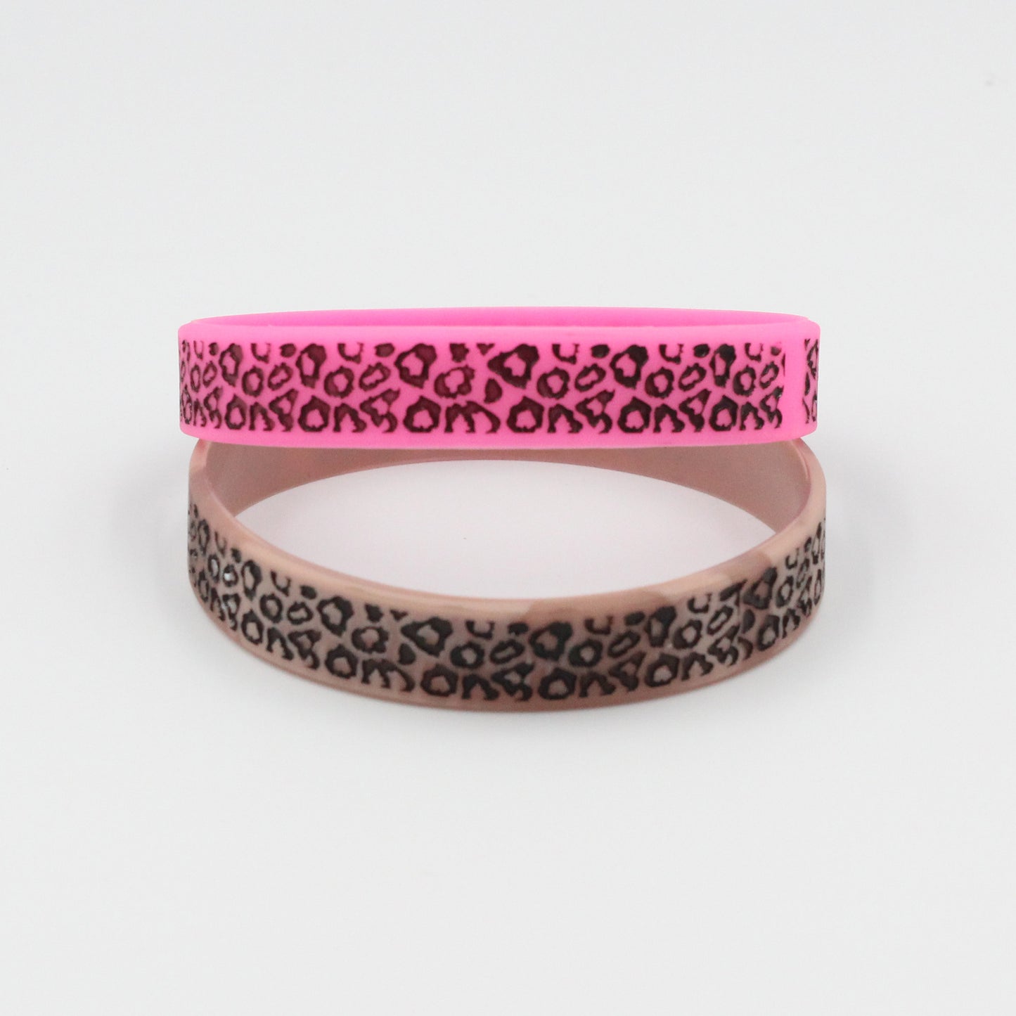 Durable Leopard Print Silicone Tiger Concave Bracelets