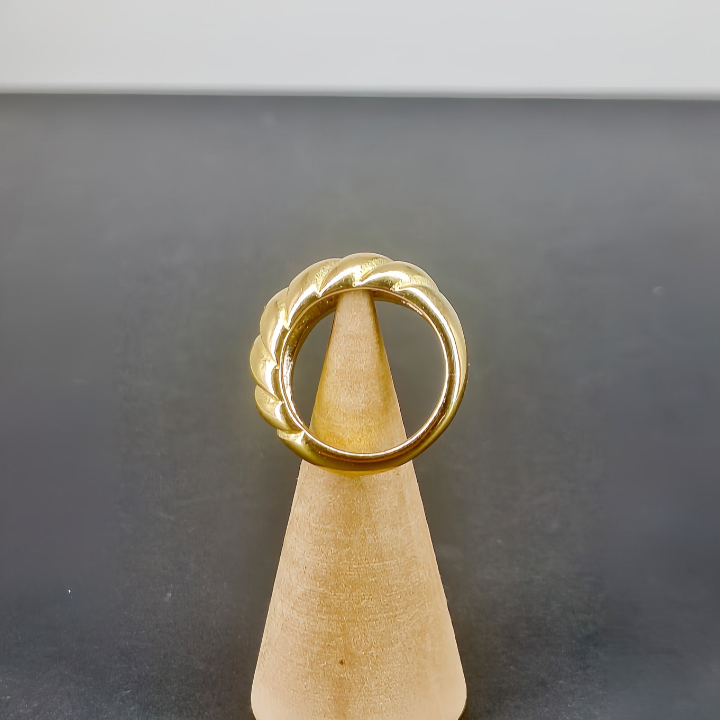 Steel No Fading Retro Artistic Horn Bread Trend Rhombus Rings