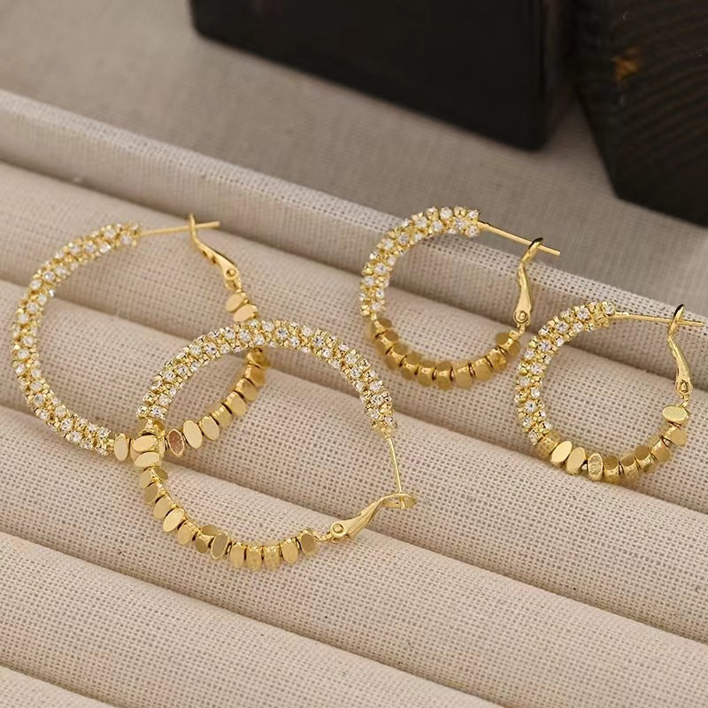 Circle Ear Clip Stylish Simple Versatile Niche Earrings