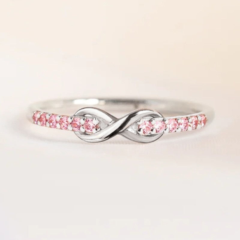 Women's Infinite Symbol Copper Inlaid Zircon Fashion Rings