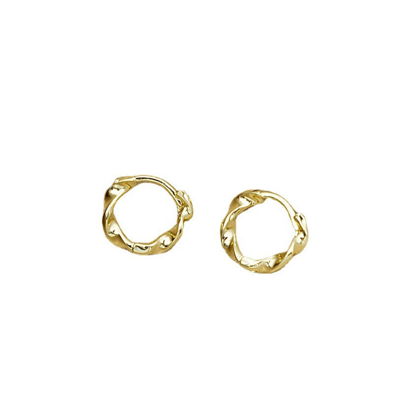 Circle Style Small Exquisite Advanced Design Earrings