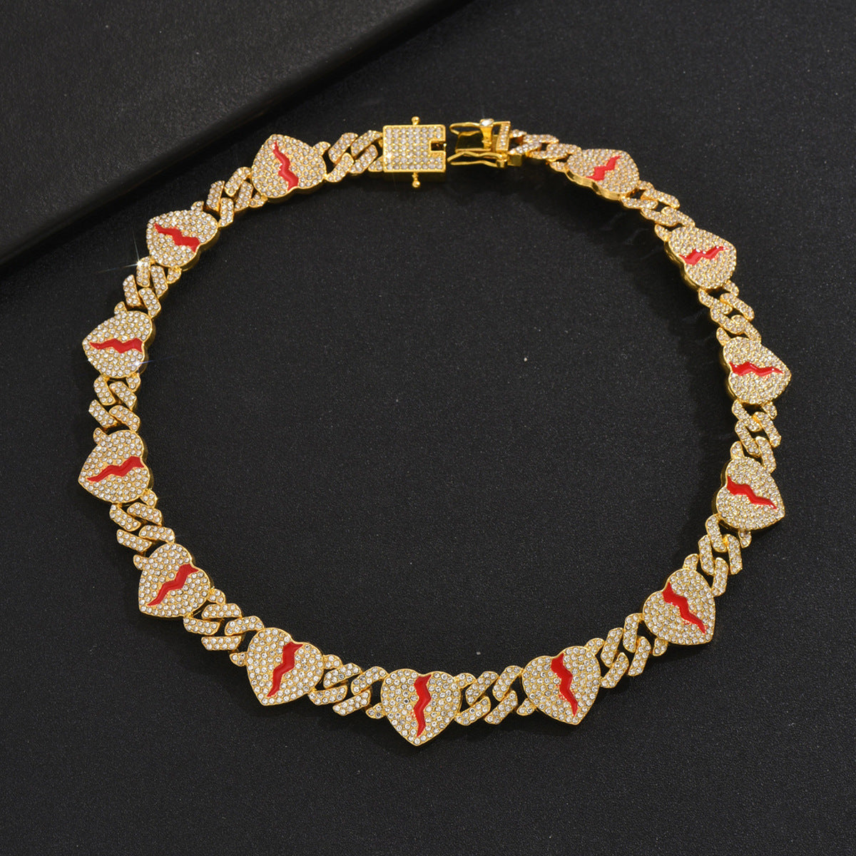 Men's Zircon Cross Design Clavicle Chain Hip Necklaces
