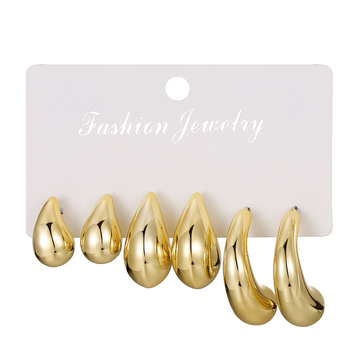 Creative Fashion Flattering Electroplated Shaped Twist Earrings