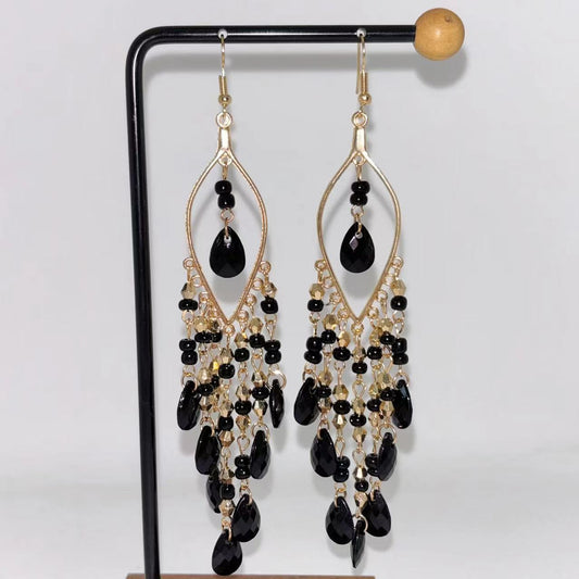 Retro Bohemian Tassel Long Chinese Style Earrings