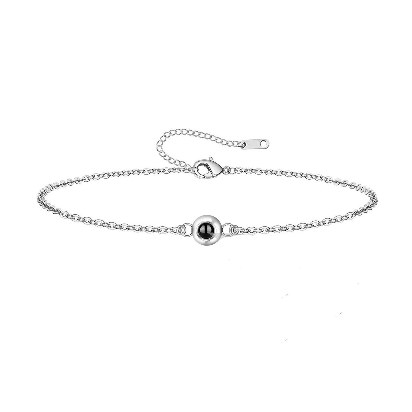 Women's & Men's Round Couple Projection One Pair Languages Bracelet