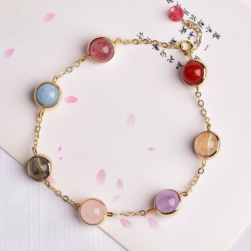 Women's Geometric Round Crystal Fashion Retro Fresh Bracelets