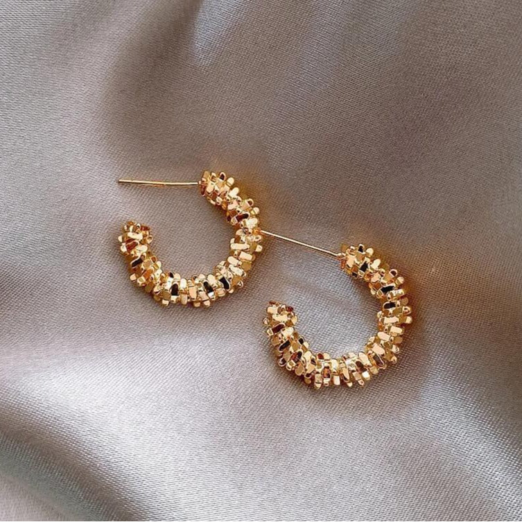 Ear Niche Design Shaped Simple Circle Rings