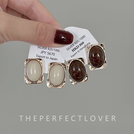 Women's Resin For Retro Style Simple Ear Earrings