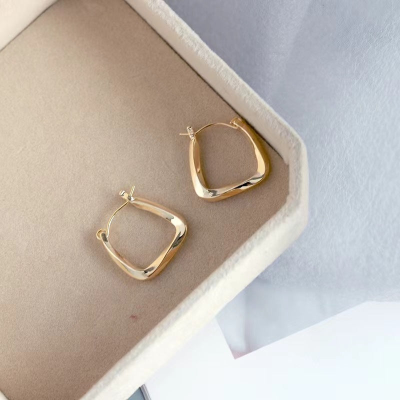 Circle Ear Clip Stylish Simple Versatile Niche Earrings