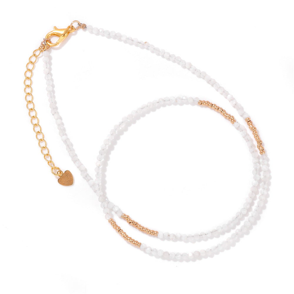 Stone Beading Clavicle Chain Female Niche Necklaces
