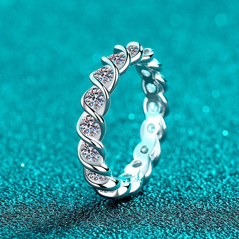 Moissanite Female Thread Diamond Personality Trend Rings